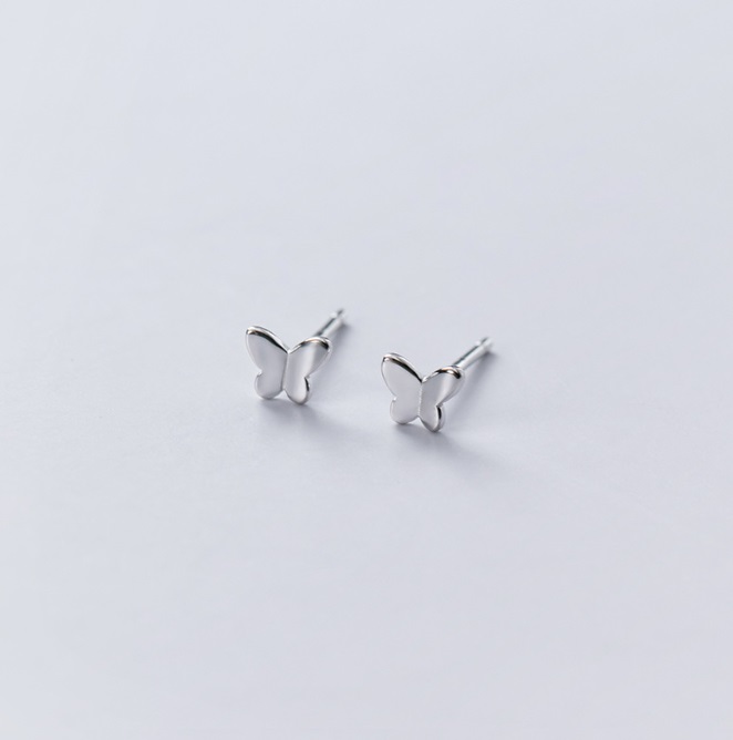 925 Sterling Silver Butterfly Stud Earrings 